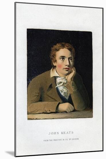 John Keats, English Poet, 19th Century-Joseph Severn-Mounted Giclee Print