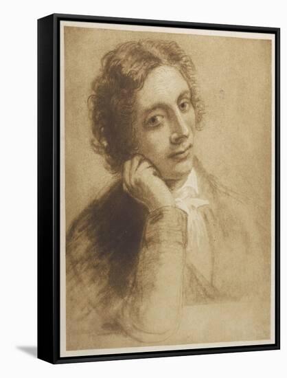 John Keats English Poet-J. Severn-Framed Stretched Canvas