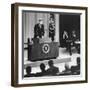 John Kennedy's First Press Conference as President-null-Framed Premium Photographic Print