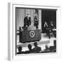 John Kennedy's First Press Conference as President-null-Framed Photo