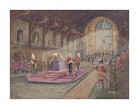 The Laying In State of Her Majesty the Queen Mother-John King-Framed Premium Giclee Print