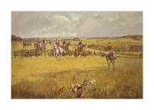 The Meynell - Evening Hunt from Eaton Wood-John King-Premium Giclee Print