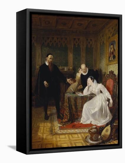 John Knox Admonishing Mary Queen of Scots, 1829-Sir William Allan-Framed Stretched Canvas