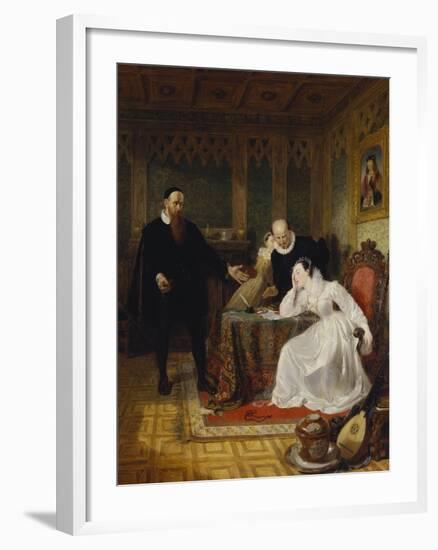 John Knox Admonishing Mary Queen of Scots, 1829-Sir William Allan-Framed Giclee Print