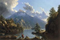 Landscape with a Tourist at Loch Katrine-John Knox-Giclee Print