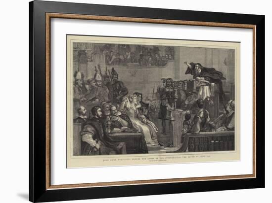 John Knox Preaching before the Lords of the Congregation, the Tenth of June, 1559-Sir David Wilkie-Framed Giclee Print