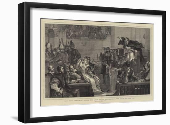 John Knox Preaching before the Lords of the Congregation, the Tenth of June, 1559-Sir David Wilkie-Framed Giclee Print