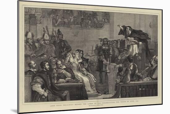 John Knox Preaching before the Lords of the Congregation, the Tenth of June, 1559-Sir David Wilkie-Mounted Giclee Print