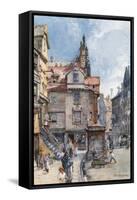 John Knox's House, High Street-John Fulleylove-Framed Stretched Canvas