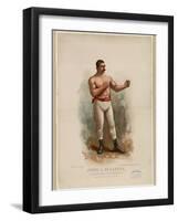 John L. Sullivan, Champion Pugilist of the World, C. 1883 (Chromolithograph)-Edward Windsor Kemble-Framed Giclee Print