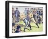 John L. Sullivan V. Charlie Mitchell on 10th March, 1888 at Chantilly, France-null-Framed Giclee Print