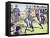 John L. Sullivan V. Charlie Mitchell on 10th March, 1888 at Chantilly, France-null-Framed Stretched Canvas