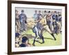 John L. Sullivan V. Charlie Mitchell on 10th March, 1888 at Chantilly, France-null-Framed Giclee Print