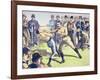 John L. Sullivan V. Charlie Mitchell on 10th March, 1888 at Chantilly, France-null-Framed Giclee Print