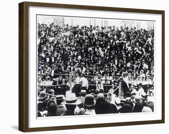 John L. Sullivan V. Jake Kilrain at Richburg, Mississippi on 18th July, 1889-American Photographer-Framed Giclee Print