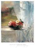 Camellias and Roses in Japanese Vase-John Lafarge-Mounted Art Print