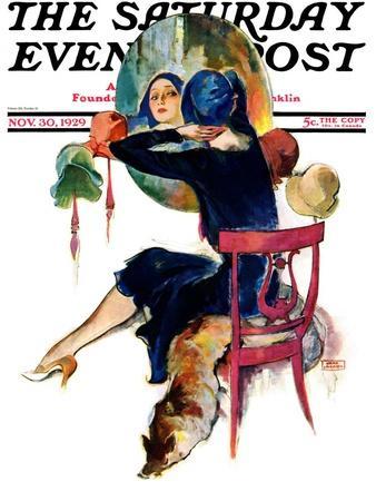 "Hat Shop," Saturday Evening Post Cover, November 30, 1929