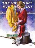 "Formal Couple on Balcony," Saturday Evening Post Cover, July 30, 1938-John LaGatta-Giclee Print