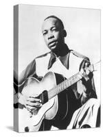 John Lee Hooker (1917-2001) American Blues Guitarist Here in 1947-null-Stretched Canvas