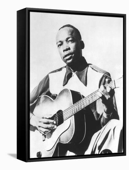 John Lee Hooker (1917-2001) American Blues Guitarist Here in 1947-null-Framed Stretched Canvas