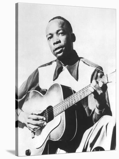 John Lee Hooker (1917-2001) American Blues Guitarist Here in 1947-null-Stretched Canvas