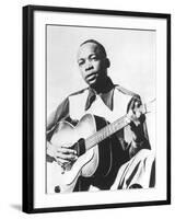 John Lee Hooker (1917-2001) American Blues Guitarist Here in 1947-null-Framed Photo