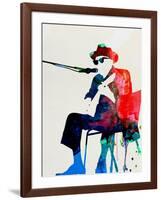 John Lee Hooker Watercolor-Lora Feldman-Framed Art Print