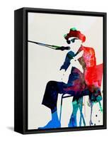 John Lee Hooker Watercolor-Lora Feldman-Framed Stretched Canvas