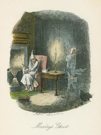 Scene from a Christmas Carol by Charles Dickens, 1843