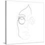 John Lennon Line Drawing-Logan Huxley-Stretched Canvas