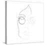 John Lennon Line Drawing-Logan Huxley-Stretched Canvas