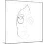 John Lennon Line Drawing-Logan Huxley-Mounted Art Print