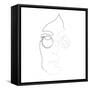 John Lennon Line Drawing-Logan Huxley-Framed Stretched Canvas