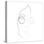 John Lennon Line Drawing-Logan Huxley-Stretched Canvas