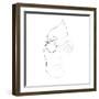 John Lennon Line Drawing-Logan Huxley-Framed Art Print