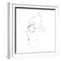 John Lennon Line Drawing-Logan Huxley-Framed Art Print