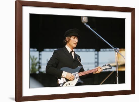 John Lennon Playing Guitar-null-Framed Photographic Print