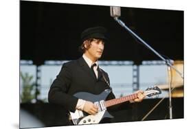 John Lennon Playing Guitar-null-Mounted Photographic Print