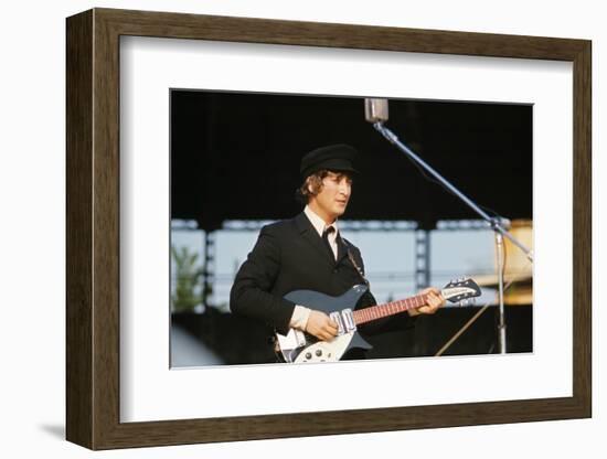 John Lennon Playing Guitar-null-Framed Photographic Print