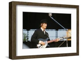 John Lennon Playing Guitar-null-Framed Photographic Print