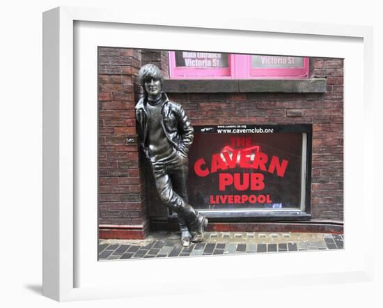 John Lennon Sculpture, Mathew Street, Liverpool, Merseyside, England, United Kingdom, Europe-Wendy Connett-Framed Photographic Print