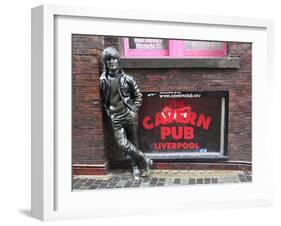 John Lennon Sculpture, Mathew Street, Liverpool, Merseyside, England, United Kingdom, Europe-Wendy Connett-Framed Photographic Print