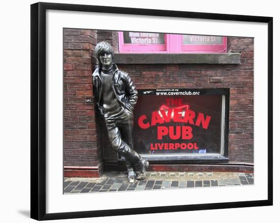 John Lennon Sculpture, Mathew Street, Liverpool, Merseyside, England, United Kingdom, Europe-Wendy Connett-Framed Photographic Print