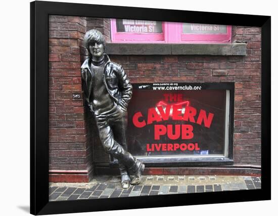 John Lennon Sculpture, Mathew Street, Liverpool, Merseyside, England, United Kingdom, Europe-Wendy Connett-Framed Photographic Print