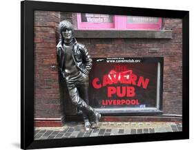 John Lennon Sculpture, Mathew Street, Liverpool, Merseyside, England, United Kingdom, Europe-Wendy Connett-Framed Photographic Print