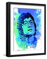 John Lennon Wayercolor-Nelly Glenn-Framed Art Print