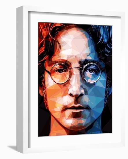 John Lennon-Enrico Varrasso-Framed Art Print