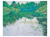 The River Epte with Monet's Boat-Atelier, C.1887-90-John Leslie Breck-Giclee Print