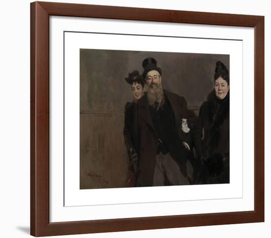 John Lewis Brown with Wife and Daughter, 1890-Giovanni Boldini-Framed Premium Giclee Print