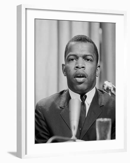 John Lewis, Future Congressman and Founder of SNCC, April 16, 1964-null-Framed Photo